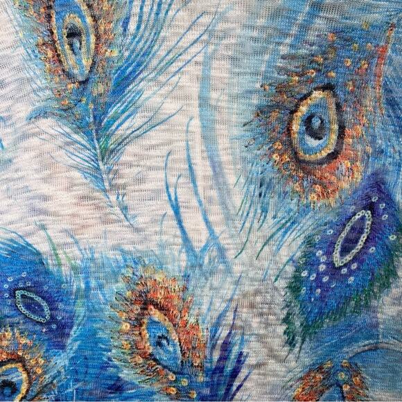 COCOS CLOZET Peacock Feather Design Top Women’s Size M - Picture 10 of 10